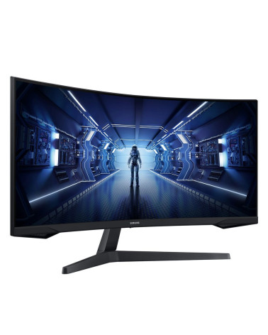 Монитор 34" SAMSUNG C34G55TWWI Odyssey G5 Black (VA, 3440x1440, HDMI+DP, 4 ms, 178°/178°, 250 cd/m, 2500:1, 165Hz, Curved) 