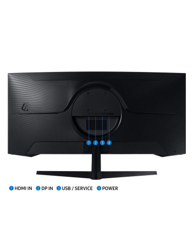 Монитор 34" SAMSUNG C34G55TWWI Odyssey G5 Black (VA, 3440x1440, HDMI+DP, 4 ms, 178°/178°, 250 cd/m, 2500:1, 165Hz, Curved) 