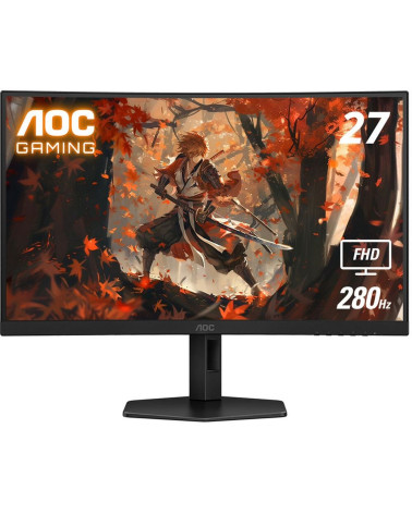 Монитор 27" AOC C27G4ZXU Curved VA, 1920x1080, 280Hz, 0,3ms, 300сd/m, 3000:1, HDR10 | 2xHDMI(2.0), DP(1.4) | HAS, Pivot, Swivel,