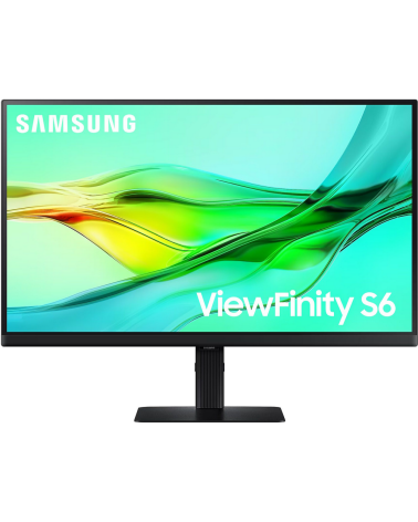 Монитор 27" SAMSUNG S27D604UAI ViewFinity S6 S60UD QHD Black (IPS, 2560x1440, HDMI+DP+Type C, LAN, 5 ms, 178°/178°, 350 cd/m, 10