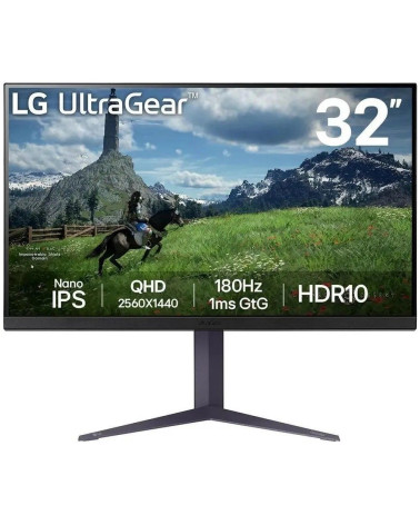 Монитор 31.5" LG 32GS85Q-B  IPS, 2560x1440, 180Hz, 1ms, 350сd/m, 1000:1, HDR10 | 2xHDMI(2.0), DP(1.4), 2xUSB3.0 | HAS, Pivot, Sw