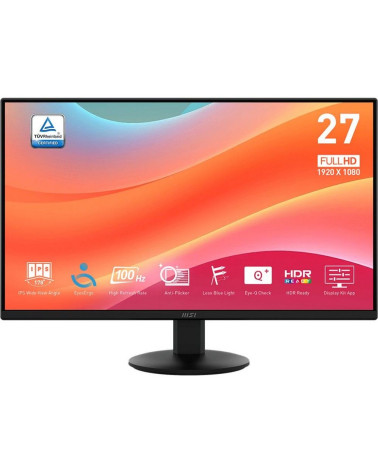 Монитор 27" MSI PRO MP272L  IPS, 1920x1080, 100Hz, 4ms, 250сd/m, 1300:1, HDR | HDMI(1.4b), DP(1.2a) | ExPSU, Black 