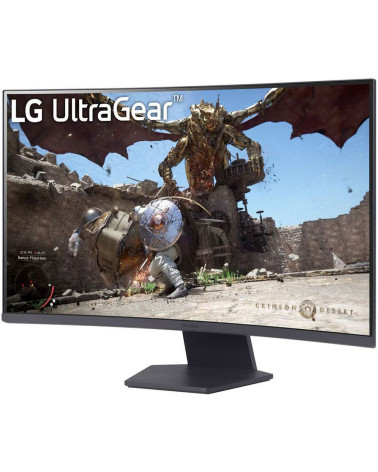 Монитор 31.5" LG 32GS60QC-B Black (VA, 2560x1440, HDMI+HDMI+DP, 1 ms, 178°/178°, 300 cd/m, 3000:1, 180Hz, Curved 1000R) 