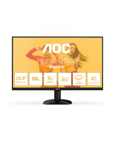 Монитор 23.8" AOC 24B35HM2  VA, 1920x1080, 100Hz, 4ms, 250сd/m, 4000:1 | VGA , HDMI(1.4) | ExPSU, Vesa 100, Black 