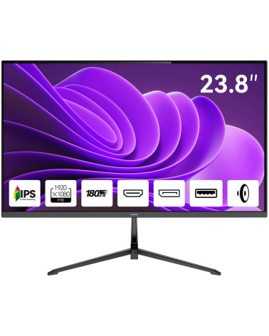 Монитор 23.8" AIWA MD2410  IPS, 1920x1080, 180Hz, 1ms, 300сd/m, 1000:1, HDR | 2xHDMI(2.0), DP(1.2) | ExPSU, Speakers, Vesa 75, B