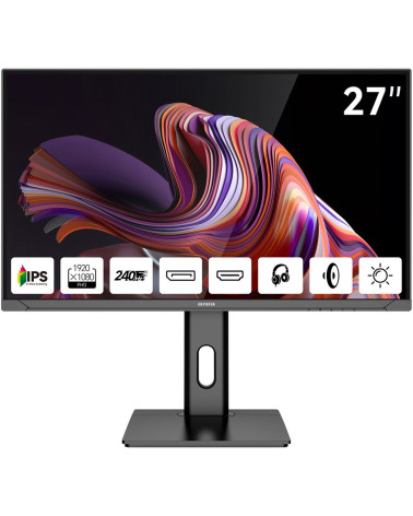 Монитор 27" AIWA MD2711  IPS, 1920x1080, 240Hz, 1ms, 300сd/m, 1000:1, HDR | 2xHDMI(2.0), 2xDP(1.2) | HAS, Pivot, Swivel, ExPSU, 