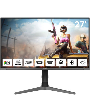 Монитор 27" AIWA MD2715  IPS, 2560x1440, 240Hz, 1ms, 350сd/m, 1000:1, HDR | 2xHDMI(2.0), 2xDP(1.2) | HAS, Pivot, Swivel, ExPSU, 