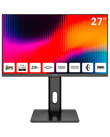 Монитор 27" AIWA MF2711  IPS, 1920x1080, 120Hz, 4ms, 300сd/m, 1500:1, HDR | VGA, HDMI(1.4), DP(1.2), 4xUSB3.0 | HAS, Pivot, Swiv