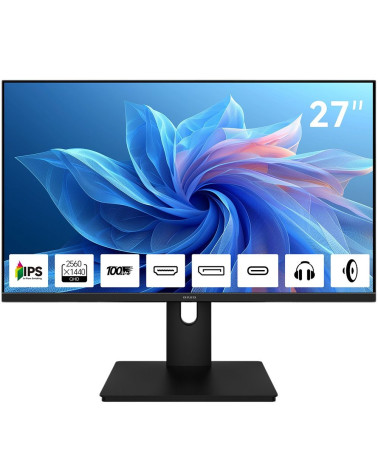 Монитор 27" AIWA MQ272A  IPS, 2560x1440, 100Hz, 4ms, 300сd/m, 1500:1, HDR | HDMI(2.0), DP(1.2), Type-C(PD-15W) | ExPSU, Speakers