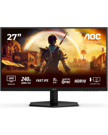 Монитор 27" AOC Q27G42ZE Black (IPS, 2560x1440, 260Hz, 0.3 ms, 178°/178°, 300 cd/m, 1300:1, +2xHDMI 2.0, +DisplayPort 1.4) 