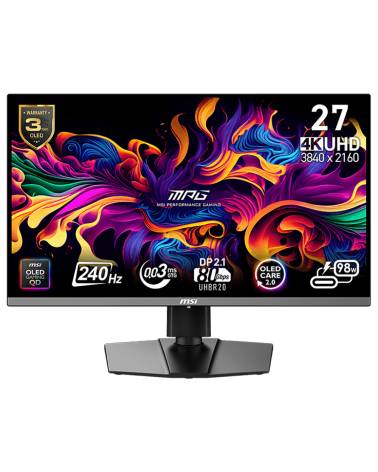 Монитор 26.5" MSI MPG 272URX QD-OLED  QD-OLED, 3840x2160, 240Hz, 0,03ms, 250сd/m, 1500000:1, HDR10 | 2xHDMI(2.1), DP(2.1a), Type