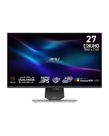Монитор 27" MSI MPG 274URDFW E16M  Rapid IPS, 3840x2160/1920x1080, 160Hz/320Hz, 0,5ms, 400сd/m, 1000:1, HDR10 | 2xHDMI(2.1), DP(