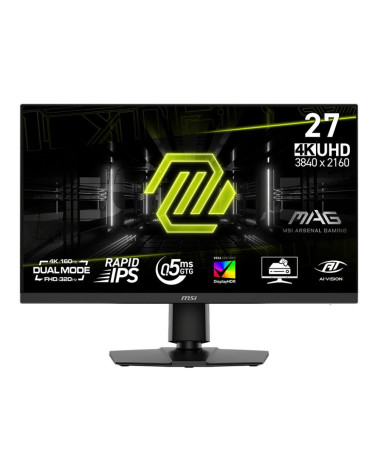 Монитор 27" MSI MAG 272URDF E16  Rapid IPS, 3840x2160/1920x1080, 160Hz/320Hz, 0,5ms, 400сd/m, 1000:1, HDR10 | 2xHDMI(2.1), DP(1.