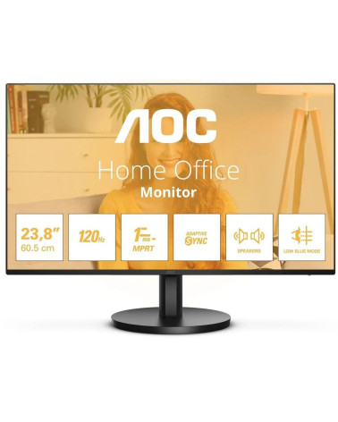 Монитор 23.8" AOC 24B3QA2  IPS, 1920x1080, 120Hz, 1ms, 300сd/m, 1300:1 | VGA, HDMI(1.4), DP(1.2) | InPSU, Speakers, Vesa 100, Bl