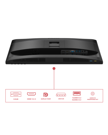Монитор 23.8" AOC 24E4U Black (1920x1080, IPS, 120hz, 80M:1, 300cd, 4 ms, HDMI 1.4, DisplayPort 1.2, 4*USB, Speakers, Height adj