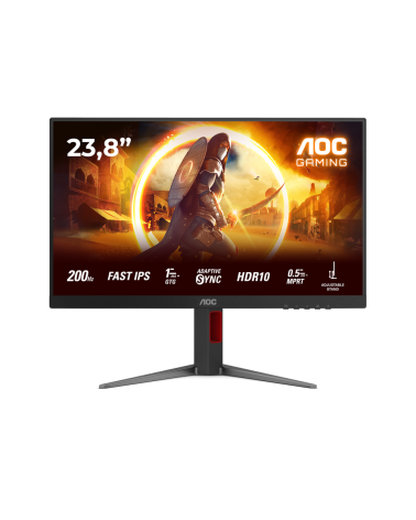 Монитор 23.8" AOC 24G4HA  IPS, 1920x1080, 200Hz, 1ms, 300сd/m, 1000:1, HDR10 | 2xHDMI(2.0), DP(1.4) | HAS, Pivot, InPSU, Speaker