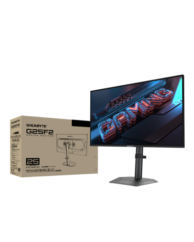 Монитор 24.5" Gigabyte G25F2 EK  Black  (IPS, 200hz, 300cd, 1mc,1000:1,  FHD (1920×1080), HAS, 2хHDMI 2.0, DisplayPort 1.4, 1хAu