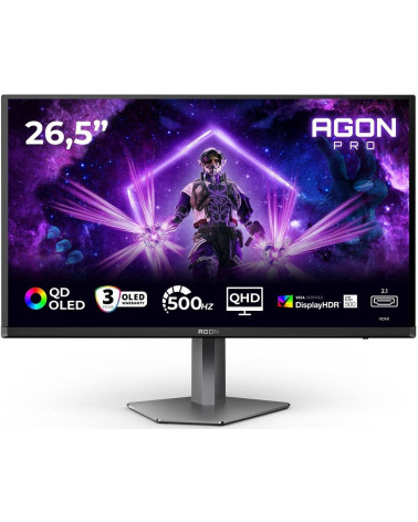 Монитор 26.5" AOC AGON AG276QKD2  QD-OLED, 2560x1440, 500Hz, 0,03ms, 1000сd/m, 1500000:1, HDR10 | 2xHDMI(2.1), DP(2.1), 4xUSB 3.