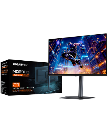 Монитор 27" Gigabyte MO27Q3 EK Black (QD OLED, 2560 x 1440, 360Hz, 0,03ms, 250cd/m-1000(пиковая), 1500:1, 2xHDMI-2.1, DP-1.4, 3x