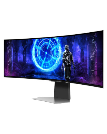 49" Монитор Samsung Odyssey OLED G9 G95SD S49DG952SI Silver DQHD (5120x1440), OLED, 240Hz, HDMI+Micro HDMI+DP, curved 