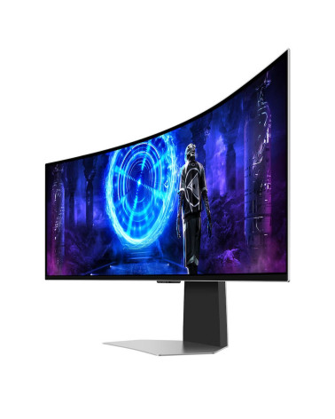 49" Монитор Samsung Odyssey OLED G9 G95SD S49DG952SI Silver DQHD (5120x1440), OLED, 240Hz, HDMI+Micro HDMI+DP, curved 