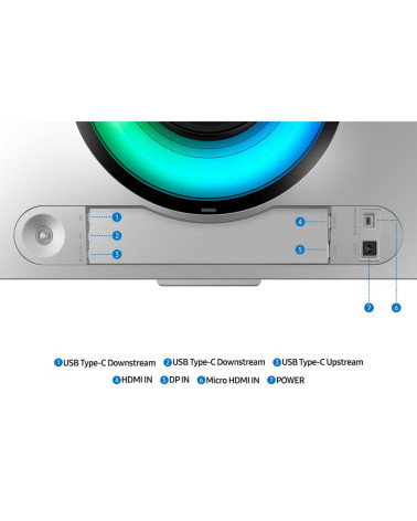 49" Монитор Samsung Odyssey OLED G9 G95SD S49DG952SI Silver DQHD (5120x1440), OLED, 240Hz, HDMI+Micro HDMI+DP, curved 