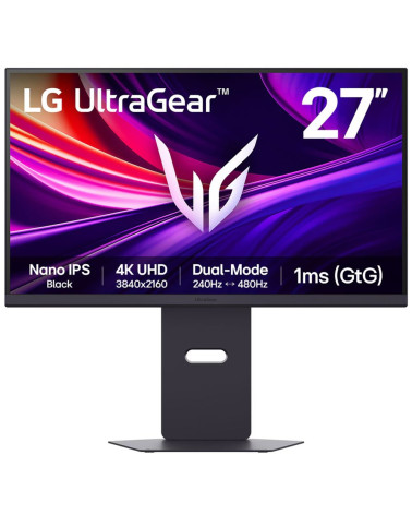 Монитор 27" LG 27G850A-B IPS, 3840x2160/1920x1080, 240Hz/480Hz, 1ms, 450сd/m, 2000:1, HDR10, G-Sync | 2xHDMI(2.1), DP(2.1), 3xUS