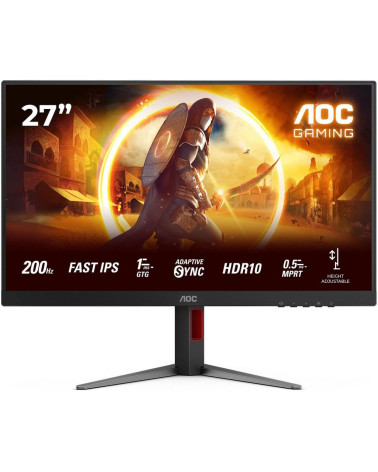 Монитор 27" AOC 27G4HA  IPS, 1920x1080, 200Hz, 1ms, 300сd/m, 1000:1, HDR10 | 2xHDMI(2.0), DP(1.4) | HAS, Pivot, Swivel, InPSU, S
