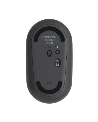 Мышь беспроводная Logitech Pebble M350 Black черная, оптическая, 1000dpi, 2.4GHz, USB-ресивер, бесшумная, под обе руки 