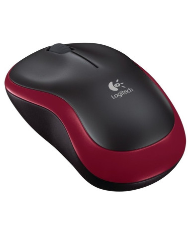 Мышь беспроводная Logitech M185 Red красная, оптическая, 1000dpi, 2.4GHz 