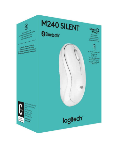 Мышь Logitech Мышь беспроводная Logitech M240 Off White белая, оптическая, 1000dpi, Bluetooth LE, бесшумная 