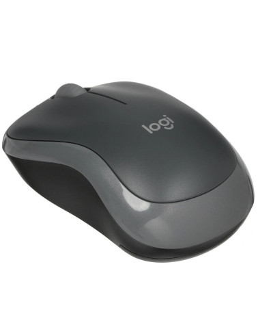 Мышь Logitech M186 черный/серый оптическая (1000dpi) беспроводная USB2.0 для ноутбука (2but) 