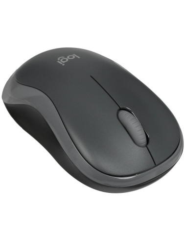 Мышь Logitech M186 черный/серый оптическая (1000dpi) беспроводная USB2.0 для ноутбука (2but) 