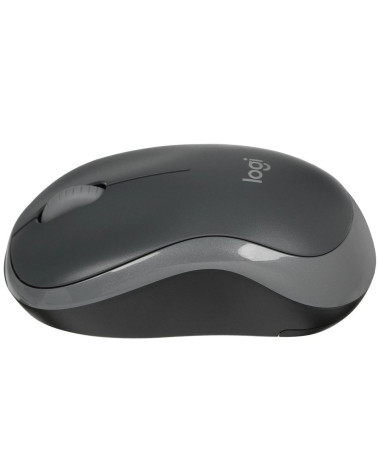 Мышь Logitech M186 черный/серый оптическая (1000dpi) беспроводная USB2.0 для ноутбука (2but) 
