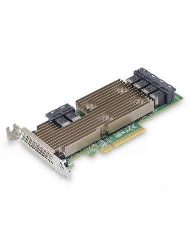 HBA-адаптер Broadcom 9305-24i SGL (05-25699-00 / 03-25699-02007) PCIe 3.0 x8 LP, SAS/SATA 12G HBA, 24port(6*int SFF8643), 3224 I