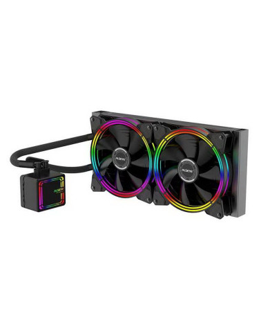 Жидкостная система охлаждения ALSEYE H280 TDP 200W (при T воздуха 45 С)Universal Platfrom PWM Single 5colors+ LED 140mm*2 6