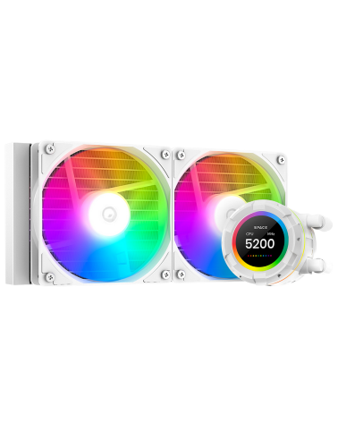 Жидкостная система охлаждения ID-Cooling SL240 XE WHITE /LCD SCREEN /300W /all Intel /all AMD