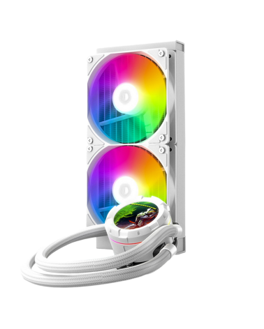 Жидкостная система охлаждения ID-Cooling SL240 XE WHITE /LCD SCREEN /300W /all Intel /all AMD