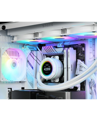 Вентилятор Cooler ID-Cooling SL360 XE WHITE /LCD SCREEN /350W /all Intel /all AMD