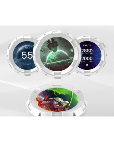 Вентилятор Cooler ID-Cooling SL360 XE WHITE /LCD SCREEN /350W /all Intel /all AMD