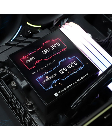 Жидкостная система охлаждения Thermalright Cooler Hyper Vision 360 Argb Black/ Display/ all Intel/AMD