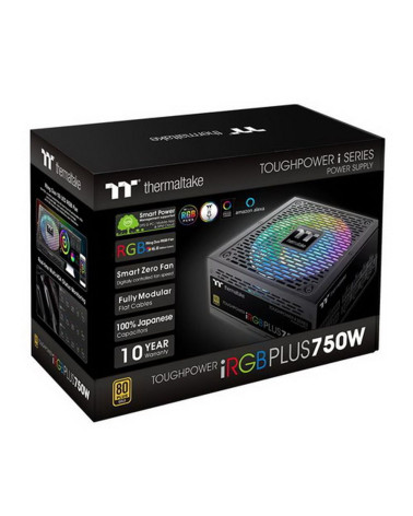 Блок питания Thermaltake Toughpower iRGB Plus 750 Gold TPI-750DH3FCG 750W, 80 Plus Gold, полностью модульный 