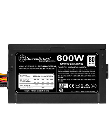 Блок питания Silverstone SST-ST60F-ES230 V1.0 PSU-P217-600W-230V ONLY-ATX-120mmFAN-FIXED C-80PLUS-RoHS-GM  (223321) 8 