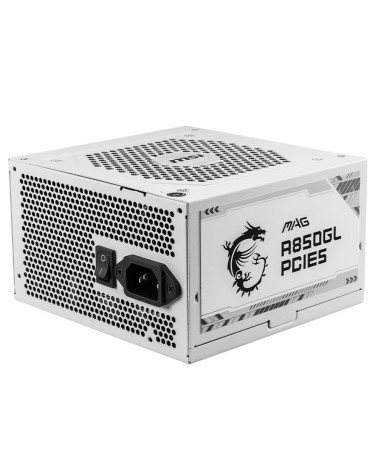Блок питания MSI MAG A850GL PCIE5 WHITE , 850W, 80+ Gold, полностью модульный, ATX 3.1, PCIE5.1, RTL 