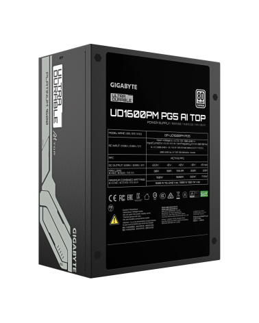 Блок питания ПК Gigabyte UD1600PM PG5 AI TOP 1600W, 80Plus, Platinum, Полностью модульный, PCIe Gen 5.0, ATX 3.1 compatible 