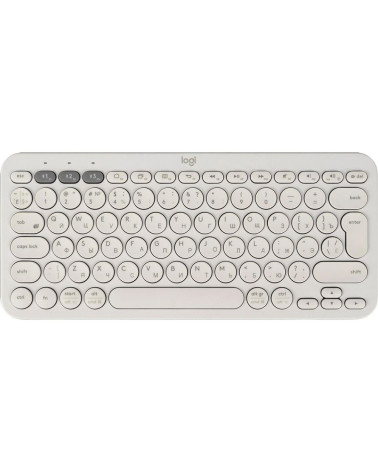 Клавиатура беспроводная Logitech K380, White, Bluetooth, оригинальная заводская РУС гравировка, [920-009589] 