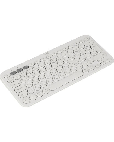 Клавиатура беспроводная Logitech K380, White, Bluetooth, оригинальная заводская РУС гравировка, [920-009589] 