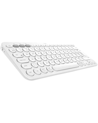 Клавиатура беспроводная Logitech K380, White, Bluetooth, оригинальная заводская РУС гравировка, [920-009589] 