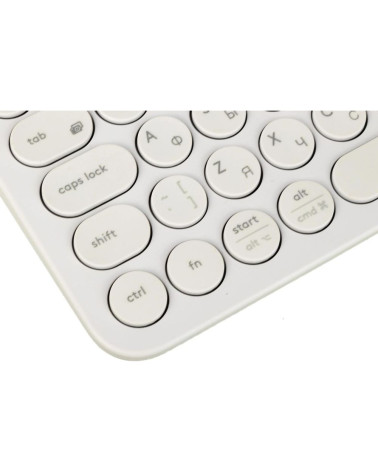 Клавиатура беспроводная Logitech K380, White, Bluetooth, оригинальная заводская РУС гравировка, [920-009589] 
