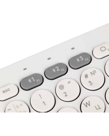 Клавиатура беспроводная Logitech K380, White, Bluetooth, оригинальная заводская РУС гравировка, [920-009589] 